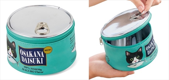 フェリシモ猫部・お魚猫缶ポーチ