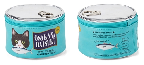 フェリシモ猫部・お魚猫缶ポーチ