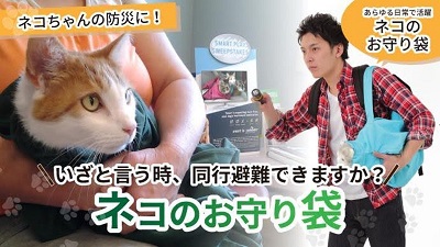 ネコのお守り袋