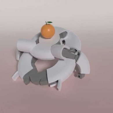 鏡開き 3D 変形