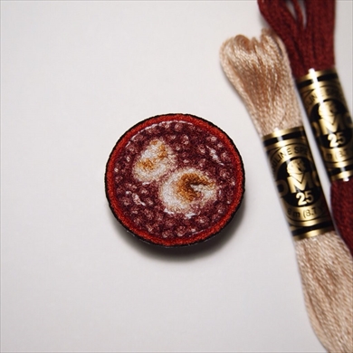 ぜんざい 刺しゅう