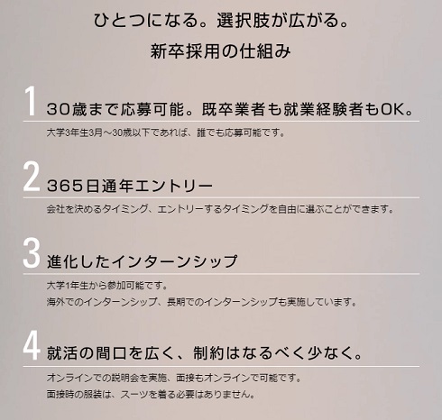 リクルート　採用　新卒