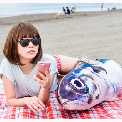 鯖 クッショ 巨大 180センチ ヴィレッジヴァンガード