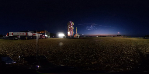 イプシロンロケット3号機の打ち上げで「夜行雲（やこううん）」