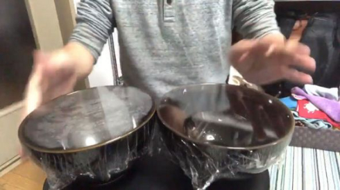 サランラップ ラーメン丼 太鼓