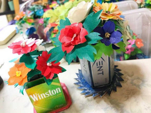 おじいちゃん 作品 折り紙 お花 アート