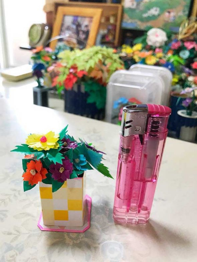 おじいちゃん 作品 折り紙 お花 アート