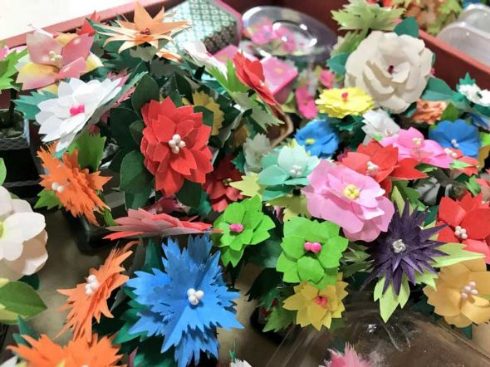 おじいちゃん 作品 折り紙 お花 アート