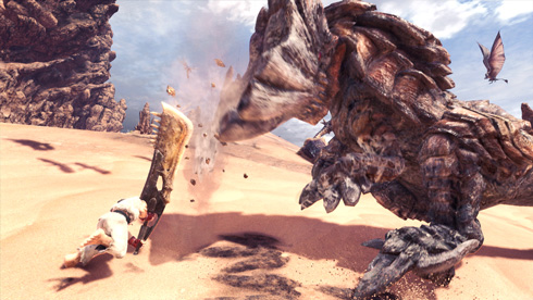 大剣で戦うリュウ