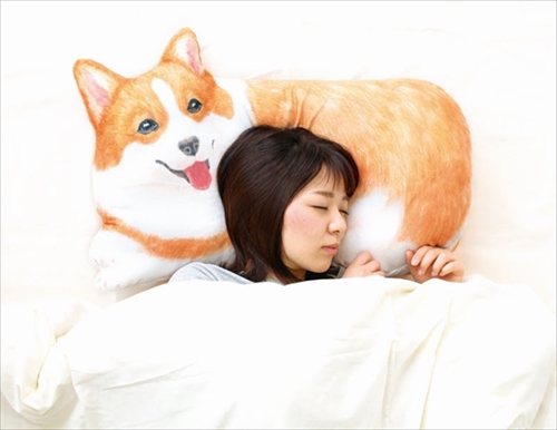 コーギーのおなかぽよぽよ枕カバー