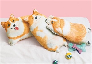 コーギーのおなかぽよぽよ枕カバー