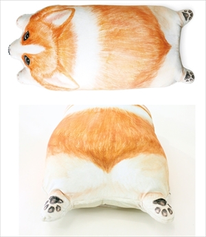 コーギーのおなかぽよぽよ枕カバー