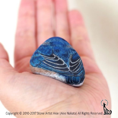 ストーンアート 石 コラボワーク 動物 作品