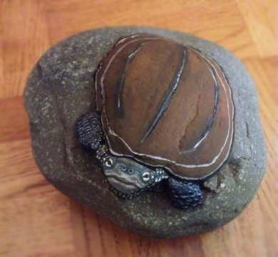 ストーンアート 石 コラボワーク 動物 作品