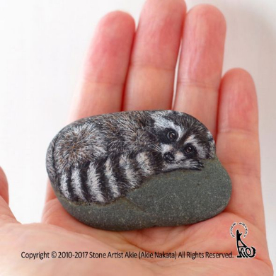 ストーンアート 石 コラボワーク 動物 作品