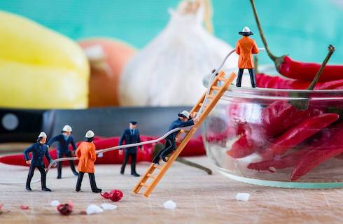 トウガラシのミニチュア写真