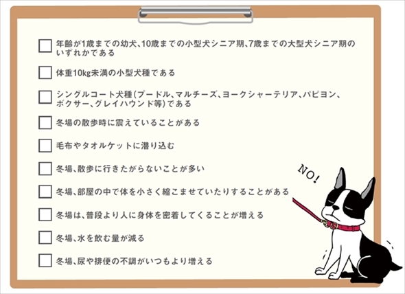 愛犬の冬の足のトラブル