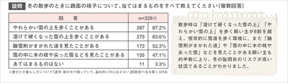愛犬の冬の足のトラブル