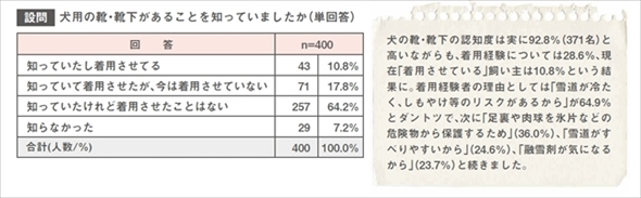 愛犬の冬の足のトラブル