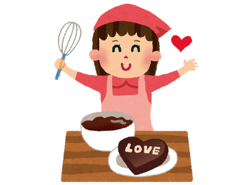 チョコレートを調理する人