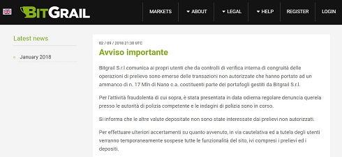イタリア　仮想通貨　取引所　BitGrail 流出　Nano　XRB