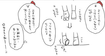 足をくじく漫画の画像