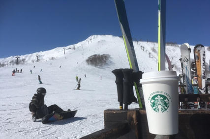 スタバとスノボ