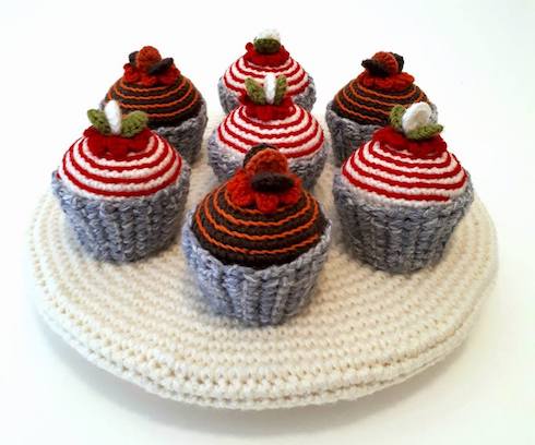 カップケーキのあみぐるみ