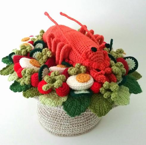 ロブスターのあみぐるみ