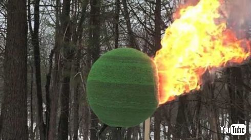 マッチ 球 燃やす 炎上