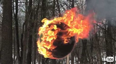 マッチ 球 燃やす 炎上