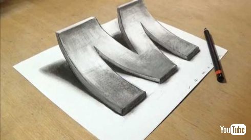 浮いて見える 3D アート イラスト vamosart