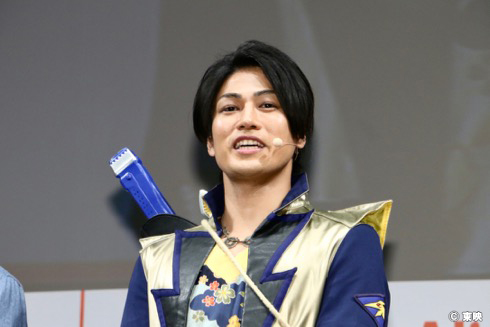  「いずれはブレイブ フロンティアとキョウリュウジャーのコラボで実写映画化を狙っています」とコメントして笑いを誘う丸山敦史さん