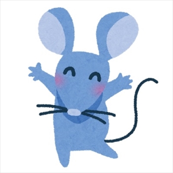 パトカーの前に現れたネズミ