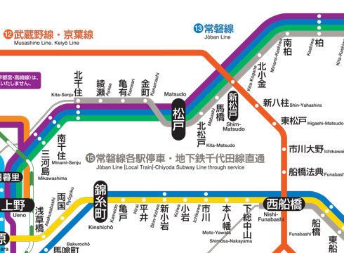 常磐線路線図