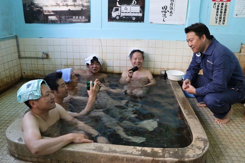 別府温泉　草津温泉　広告　エール　応援