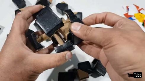 ダンボール ルービックキューブ 製作 動画 テンプレート