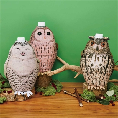 フクロウのペットボトルケース