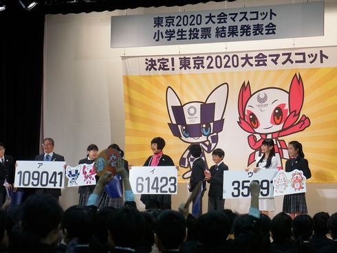 東京　2020　五輪　オリンピック　パラリンピック　マスコット　キャラクター　デザイン　小学校　審査　投票