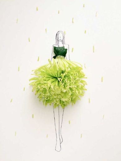 花 イラスト アート ドレス Twitter