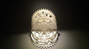 ポップアップカード 歯車 アート 月本せいじ