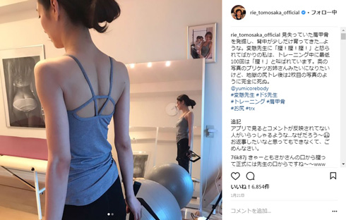 ともさかりえ 背中 筋肉