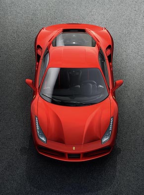 フェラーリ 488 GTB（天面）