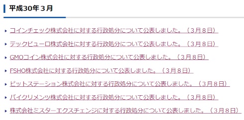 仮想通貨 コインチェック 行政処分