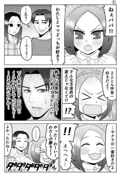 愛されパパ 漫画 ギャグ 娘 妻