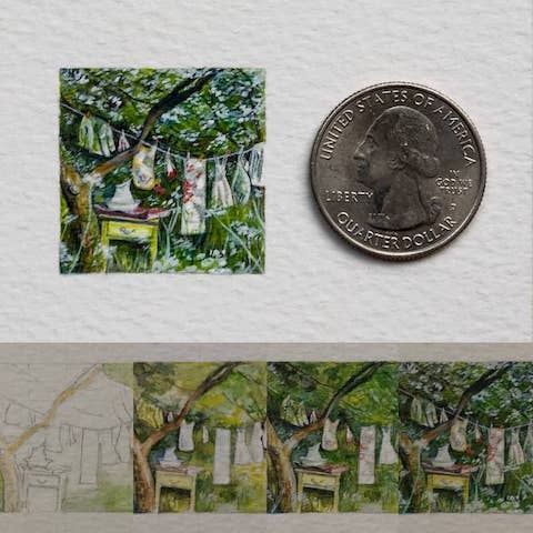 RachelBeltz ミニチュア 水彩画