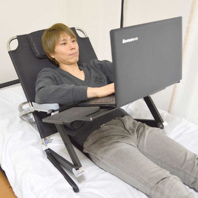 ひじ付き リクライニング どこでも背もたれ サンコー