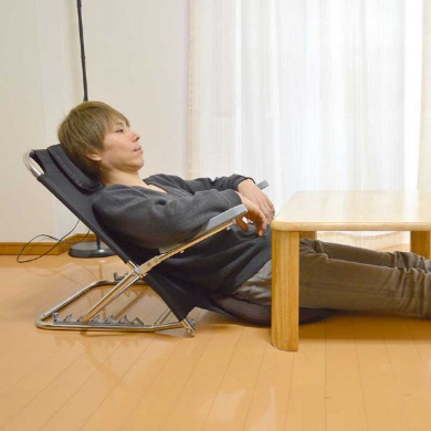 ひじ付き リクライニング どこでも背もたれ サンコー