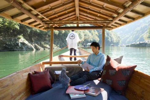 脱デジタル 旅行 夏 昼寝舟 旅館 星のや京都