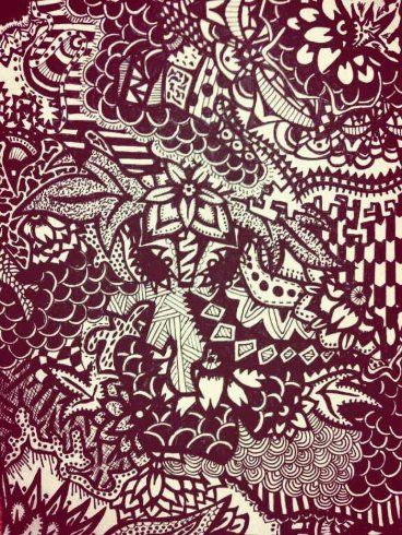 ボールペン 幾何学模様 サラサクリップ